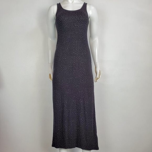 H&M Black Polkadot Tank Maxi Dress - Picture 1 of 6